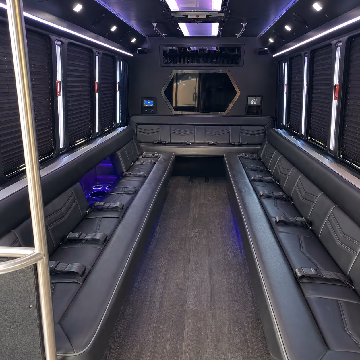 nashville 18 passenger party bus interior