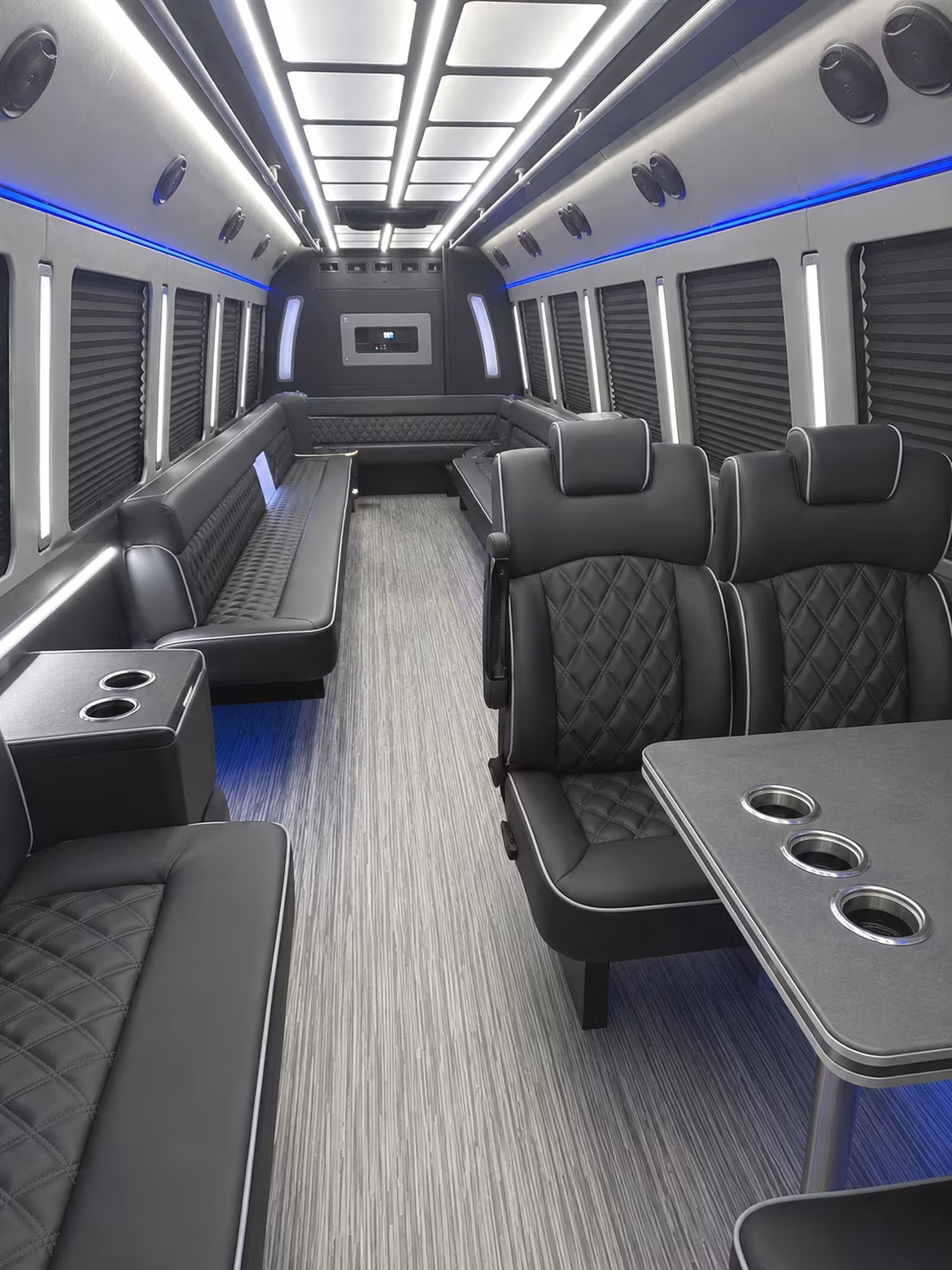 nashville 25 passenger party bus inside
