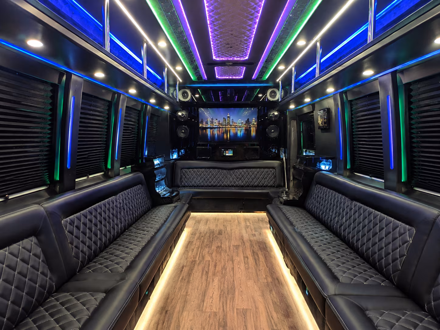 nashville 25 passenger party bus interior