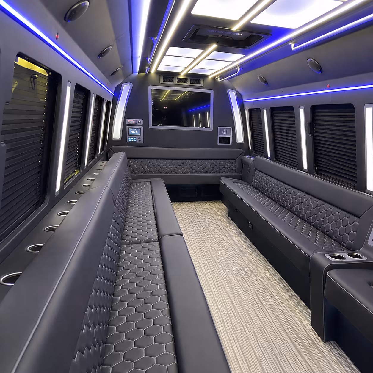 nashville 40 passenger party bus inside